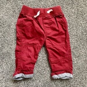 Circo Brick Red Jogger Pants with Tie Waist- size 6-9 Months